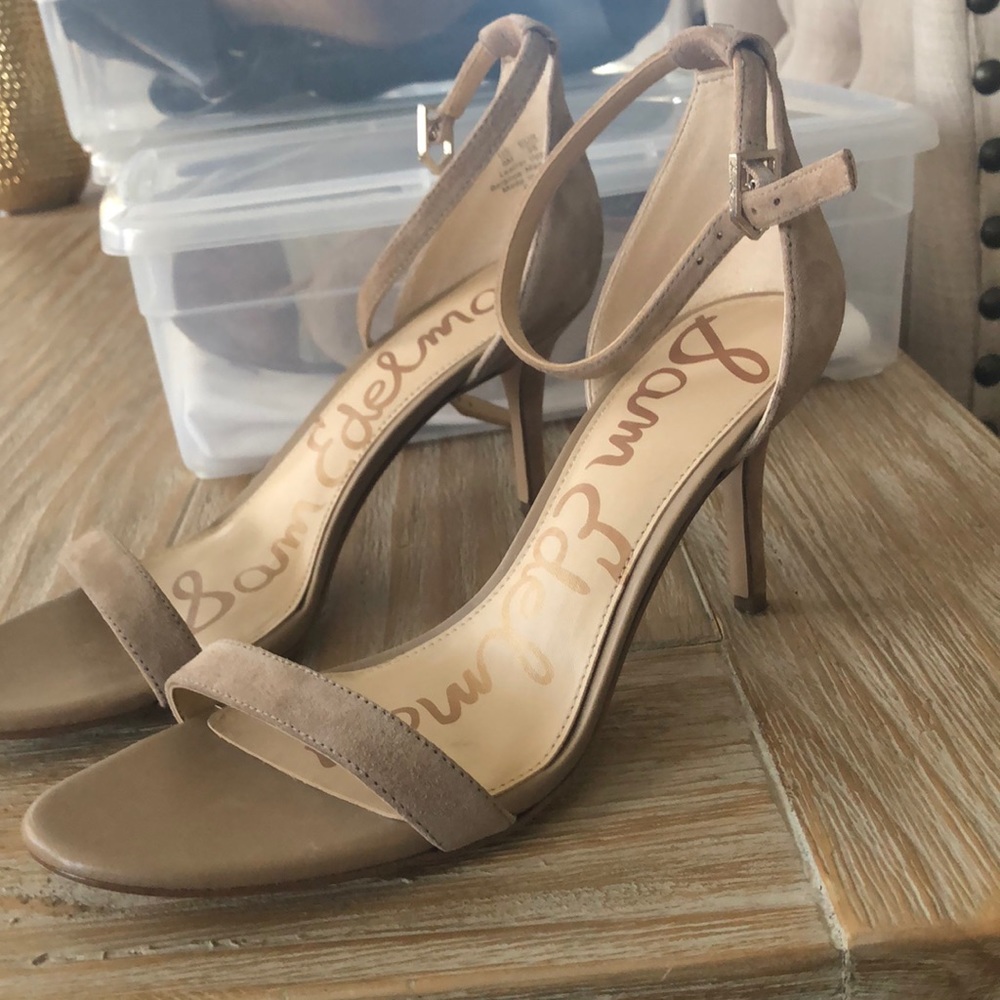 Beautiful suede ankle strap sandals